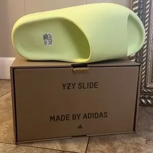 Yeezy | Shoes | Yeezy Slides Glow Green Size 9 Men Used Once  display picture 1